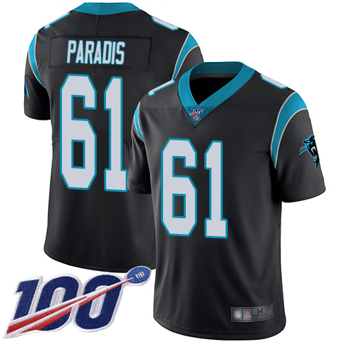 Carolina Panthers Limited Black Youth Matt Paradis Home Jersey NFL Football #61 100th Season Vapor Untouchable